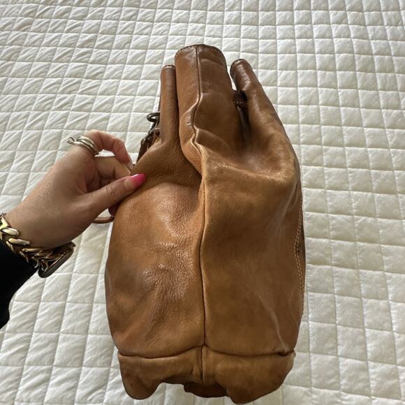 Costanza Rota Satchel Brown Large Tote Double Handle Shoulder Strap Boho Travel - Picture 9 of 16